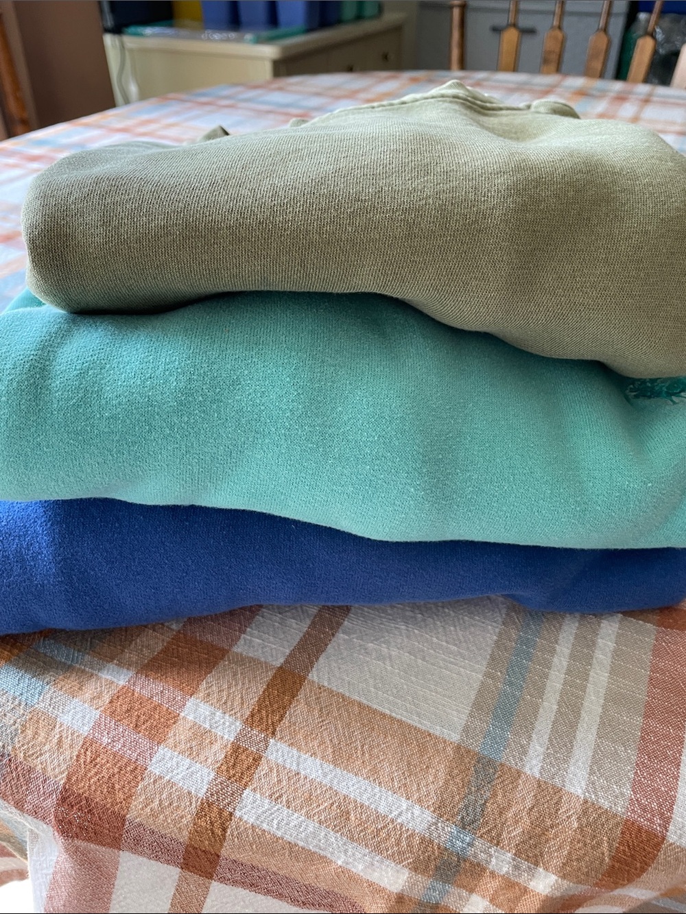 Abercrombie Kids (2), Gap (1) - Knit Sweatshirts in Olive, Mint, and Royal Blue